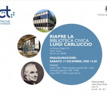Biblioteca civica Luigi Carluccio, sabato 17 dicembre festa di riapertura