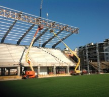 Stadio Filadelfia: quasi completato il tetto della tribuna