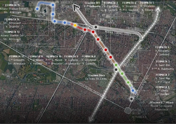 Un ‘metro leggera’ fino all’Allianz Stadium, 221,7 milioni per la nuova linea tramviaria 12