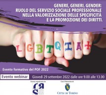 “Genere, Generi, Gender”: il ruolo del servizio sociale nella promozione dei diritti
