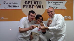Ondrej Sturc, la moglie Silvia e Giorgio Zanatta, direttore del Gelato Festival