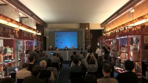 La conferenza stampa di presentazione di View Conference nel Museo RAI di via Verdi 