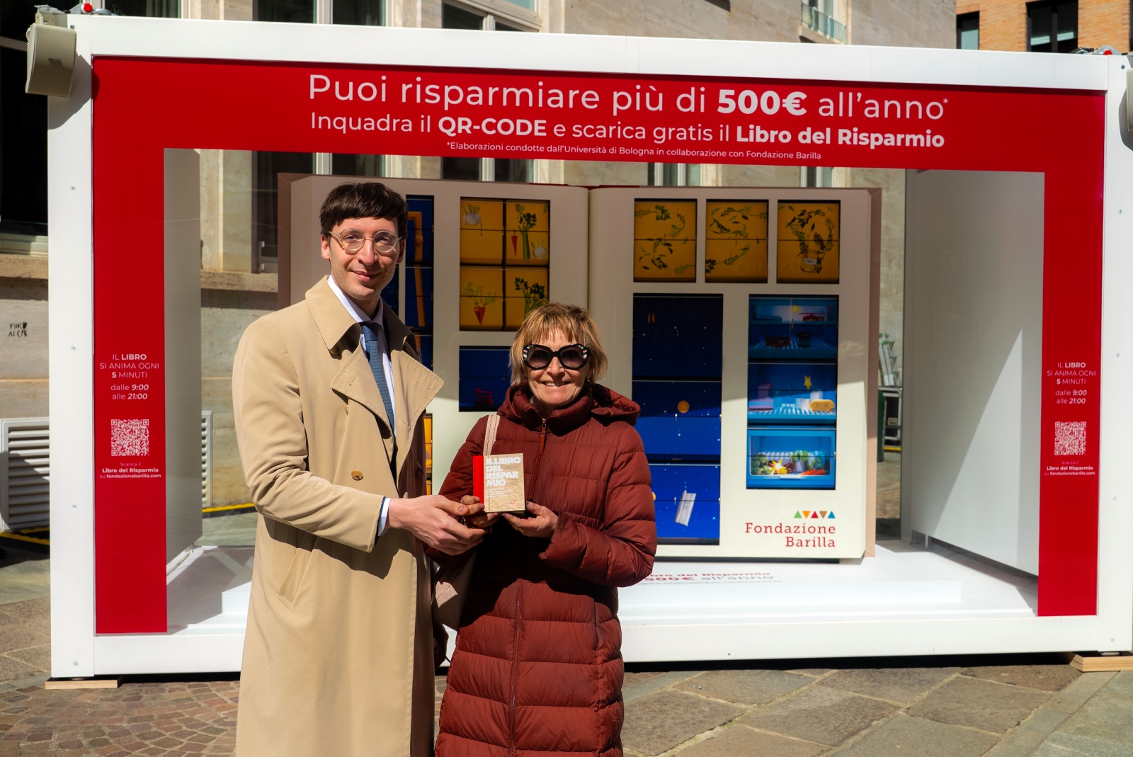 In via Lagrange una installazione per riflettere sullo spreco alimentare