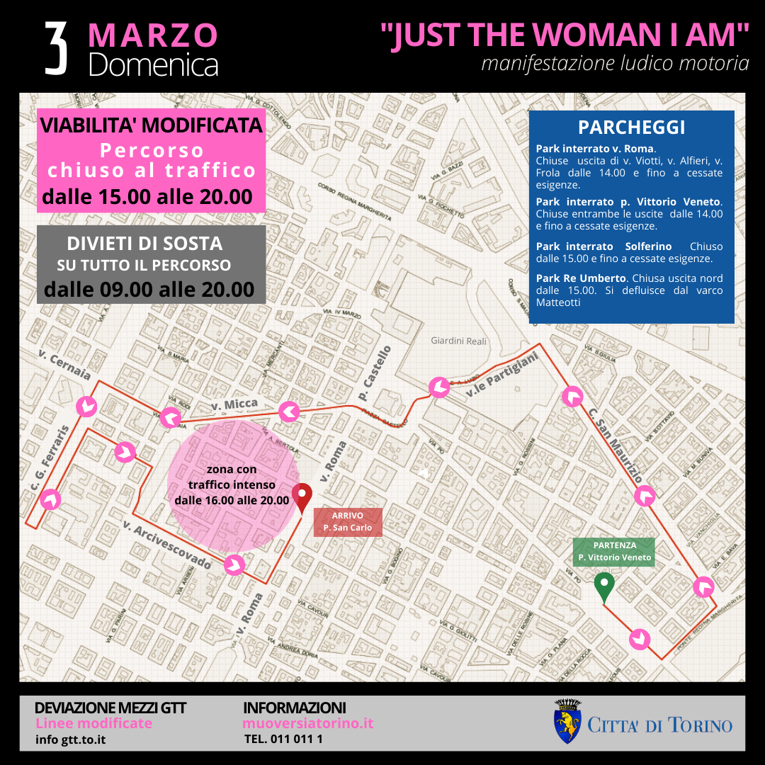 Just The Woman I Am, domenica 3 marzo: il percorso di gara