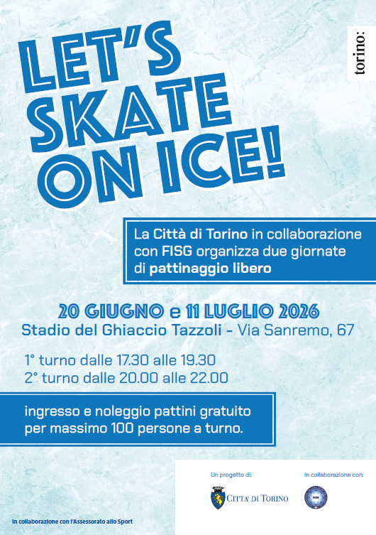 Sabato torna il pattinaggio gratuito al Palaghiaccio Tazzoli