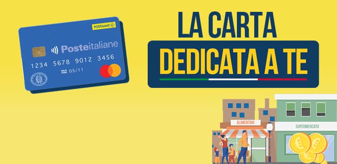Carta “Dedicata a Te”, a fine ottobre gli elenchi dei beneficiari del contributo